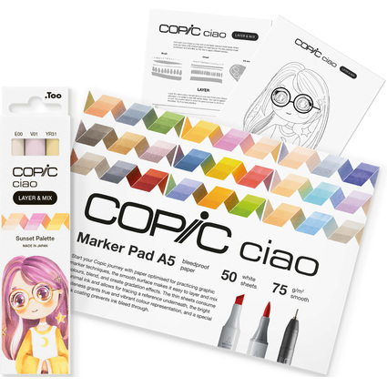 COPIC Marker ciao "LAYER & MIX Manga Starter Set", Sunset