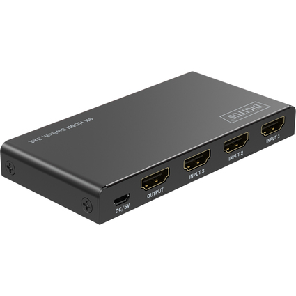 DIGITUS 4K HDMI Switch, 3x1, schwarz