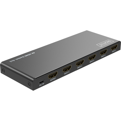 DIGITUS 4K HDMI Switch, 5x1, schwarz