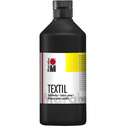 Marabu Textilfarbe "Textil", schwarz, 500 ml, Flasche