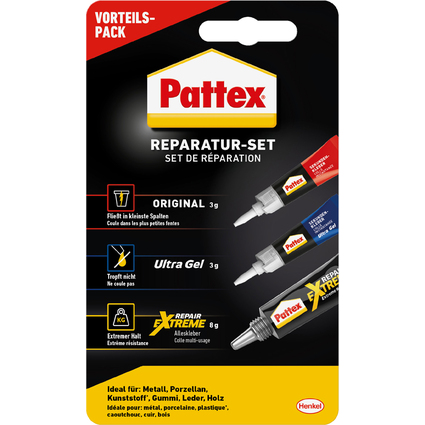 Pattex Reparatur-Set, 3-teilig