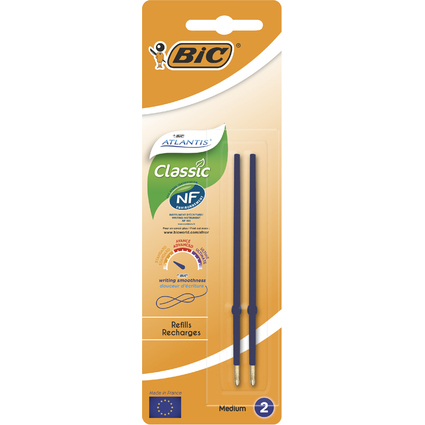 BIC Kugelschreiber-Minen Atlantis Classic, blau, F