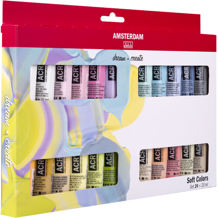 ROYAL TALENS Acrylfarbe AMSTERDAM Weiche Farben, 24 x 20 ml