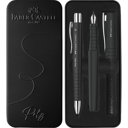 FABER-CASTELL Schreibgerte-Set POLY BALL/PEN, schwarz