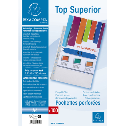 EXACOMPTA Prospekthlle Superior, DIN A4, PP, glasklar