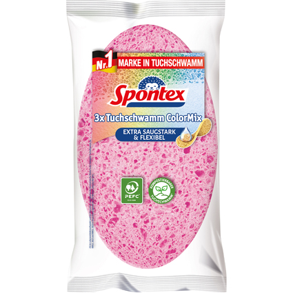 Spontex Tuchschwamm ColorMix, 3er Pack