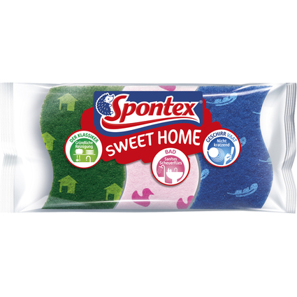 Spontex Schwamm-Set Sweet Home, 3er Pack