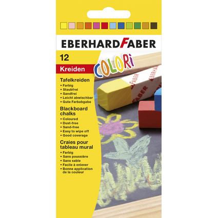 EBERHARD FABER Wandtafelkreide COLORI, farbig sortiert