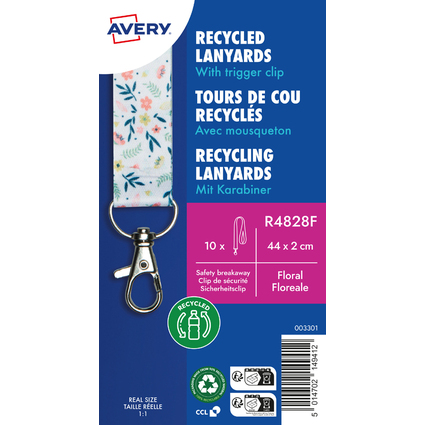 AVERY Textilband Lanyards rPET "floral", 20 x 440 mm