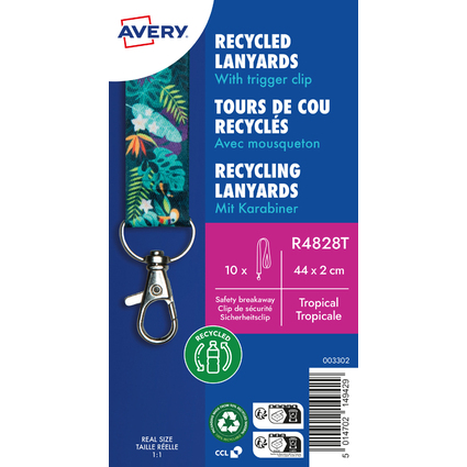 AVERY Textilband Lanyards rPET "tropical", 20 x 440 mm