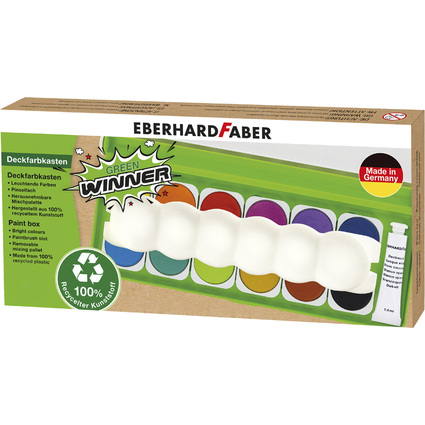 EBERHARD FABER Deckfarbkasten GREEN WINNER, 12 Farben