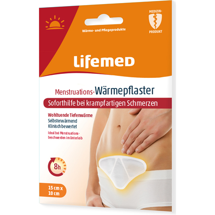 Lifemed Menstruations-Wrmepflaster, 100 x 150 mm, wei