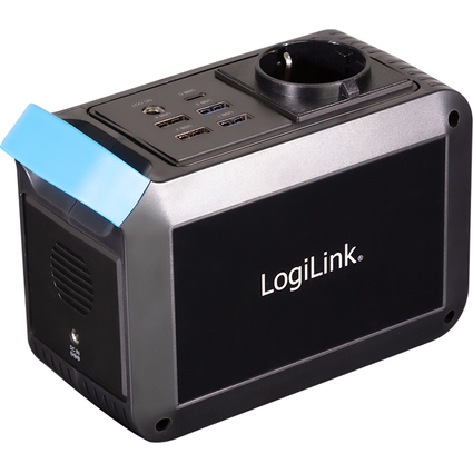 LogiLink Mobiles Ladegert/Powerstation, 80 Watt, schwarz