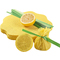 HYGOSTAR Lemon Wrap, gelb, mit grner Krawatte