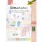 folia Glitterkarton-Block "Pastell", 170 x 245 mm, 300 g/qm