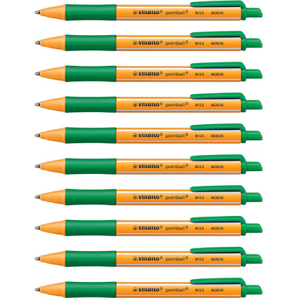 STABILO Druckkugelschreiber pointball, 0,5 mm, grn